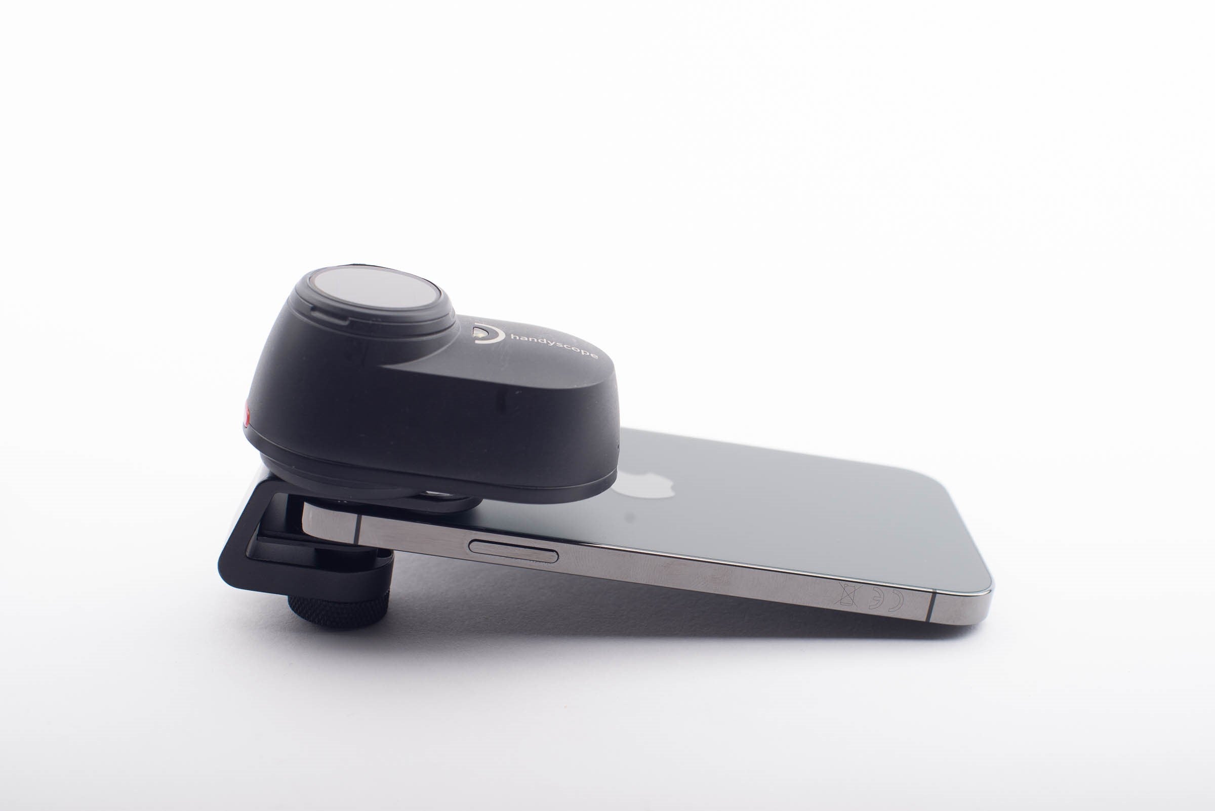 FotoFinder DermLite Handyscope on phone with MCC