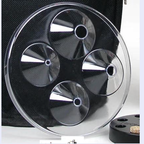 Lexan Disk with 4 Cones resting on CryPro bag