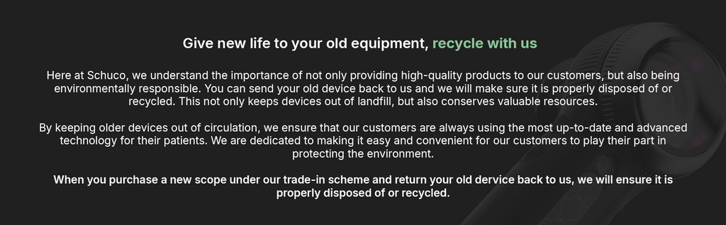Give new life to your old equipment, recycle with us