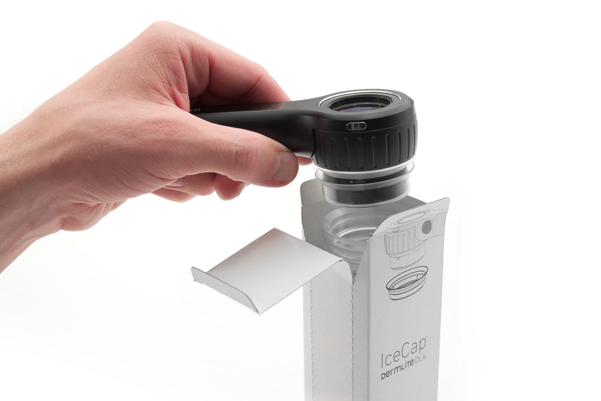 DermLite DL4 with opened IceCap box