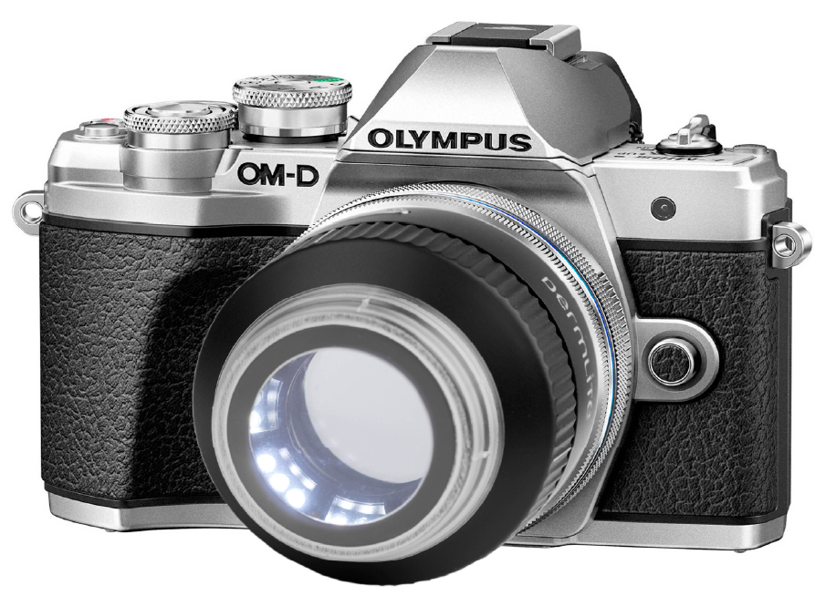 DermLite Foto X dermatoscope connected to Olympus camera.