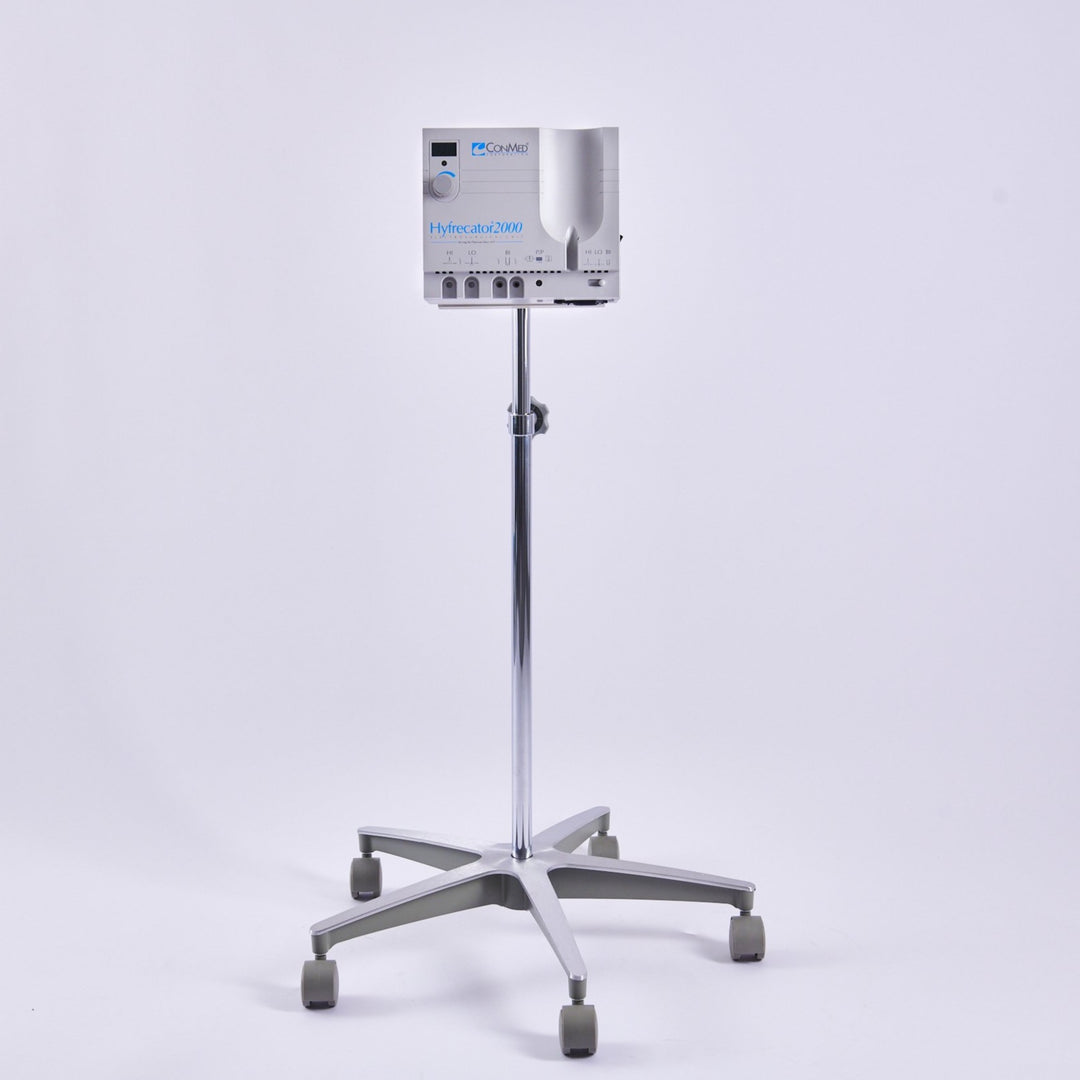 A mobile stand for the Hyfrecator 2000