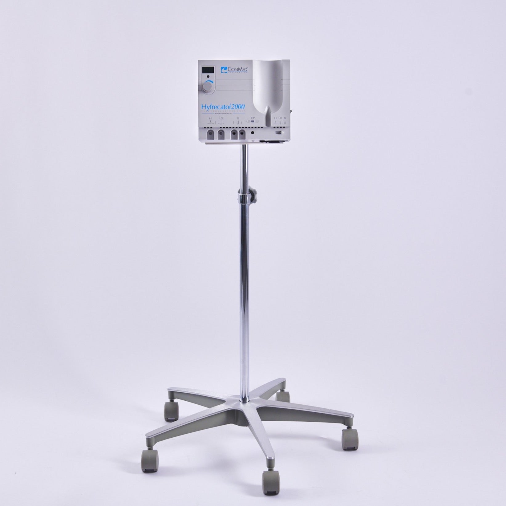 A mobile stand for the Hyfrecator 2000
