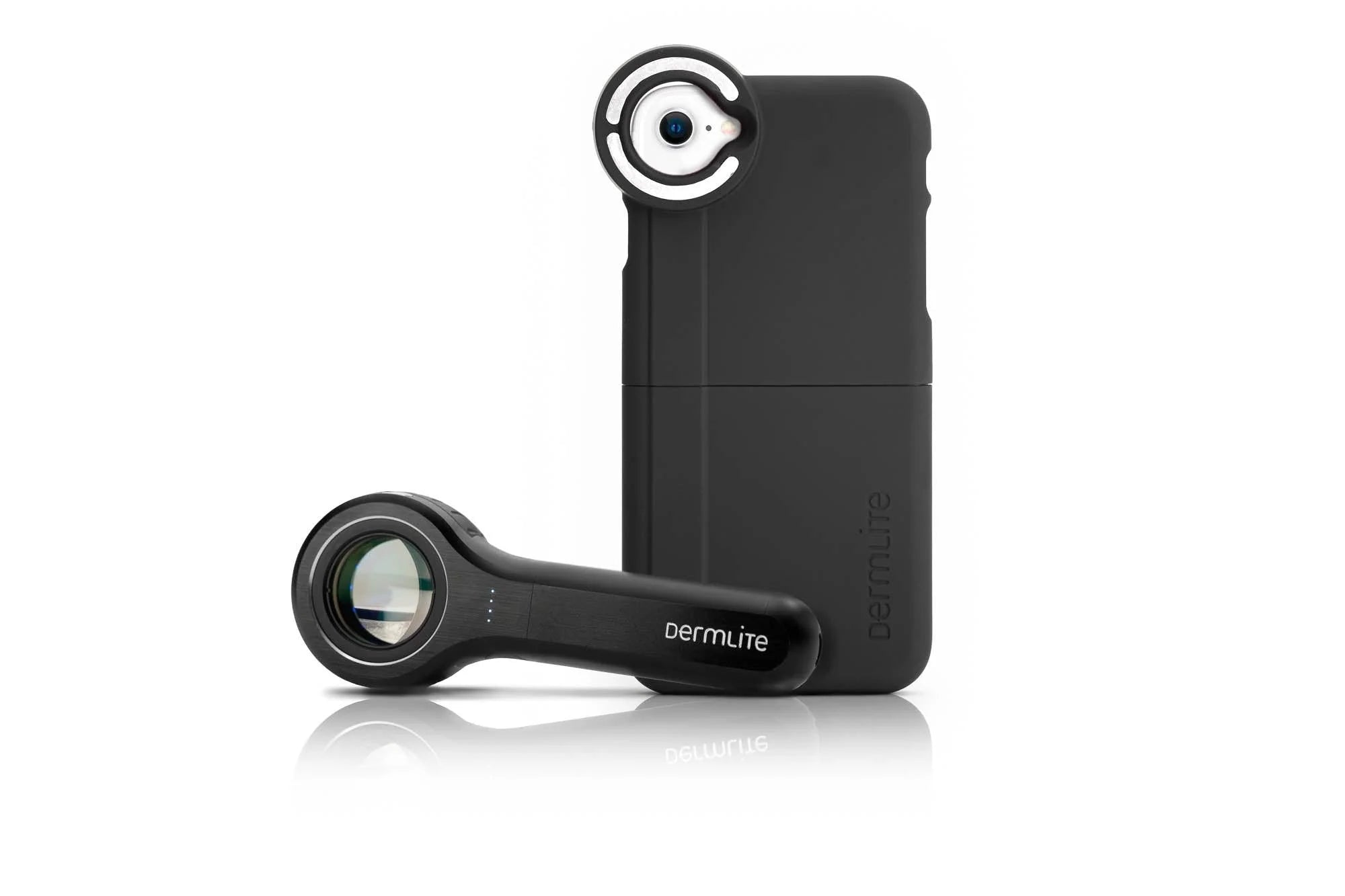 DermLite Connection kit on iPod touch with a DL4 positioned next to it