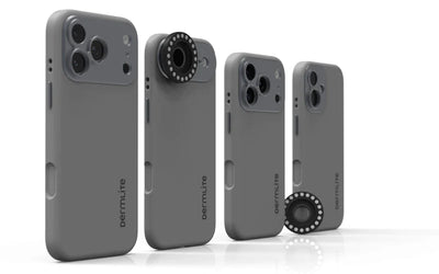 Four DermLite Connection Kits for each version of iPhone 17