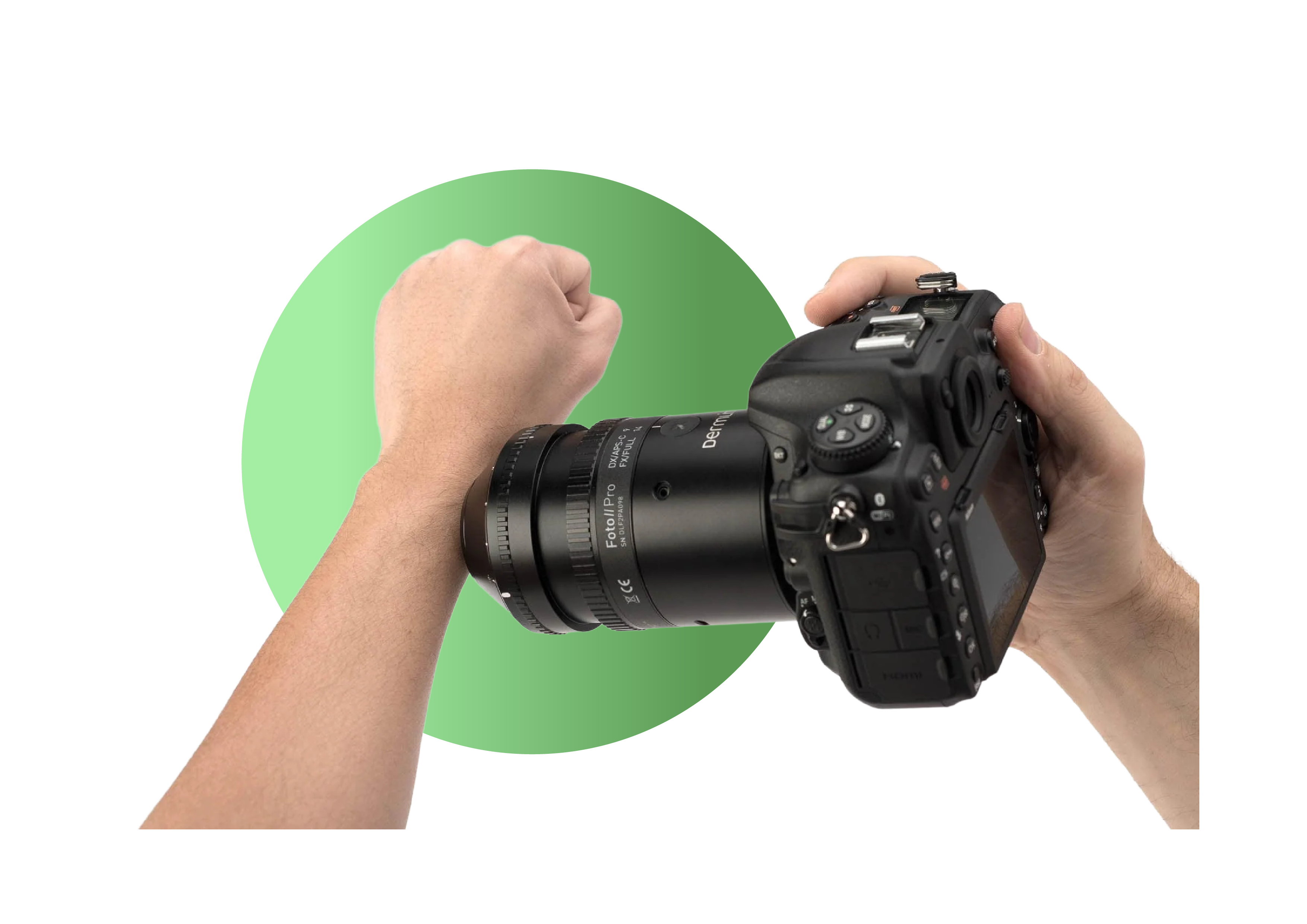 Foto II Pro being used to take an image of hand