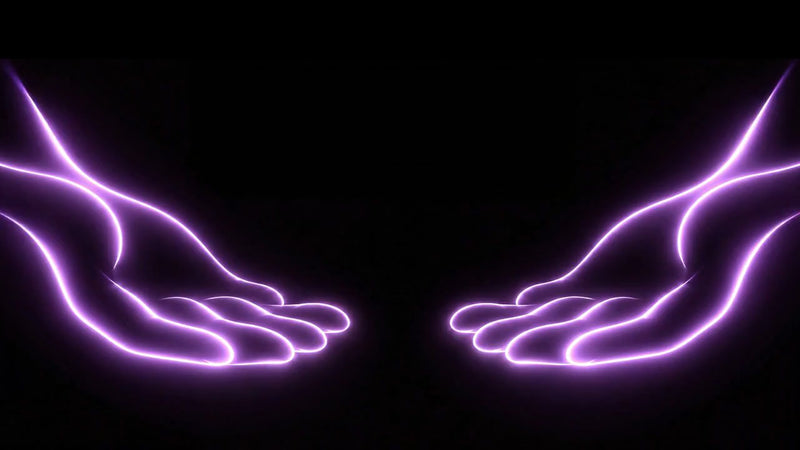 Purple hands