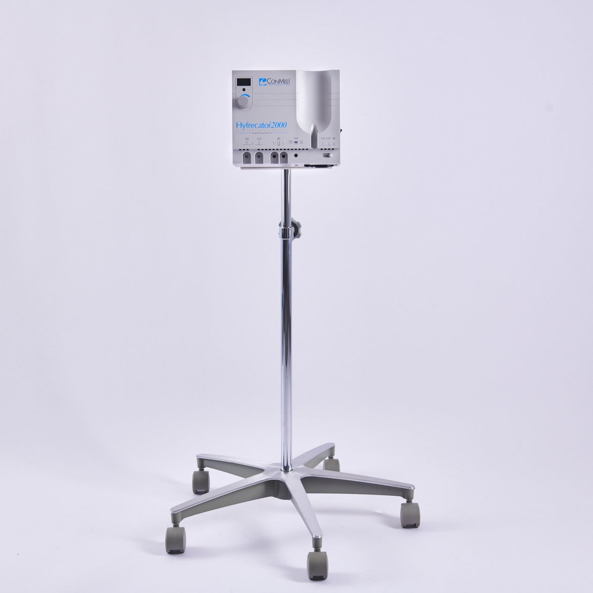 A mobile stand for the Hyfrecator 2000 