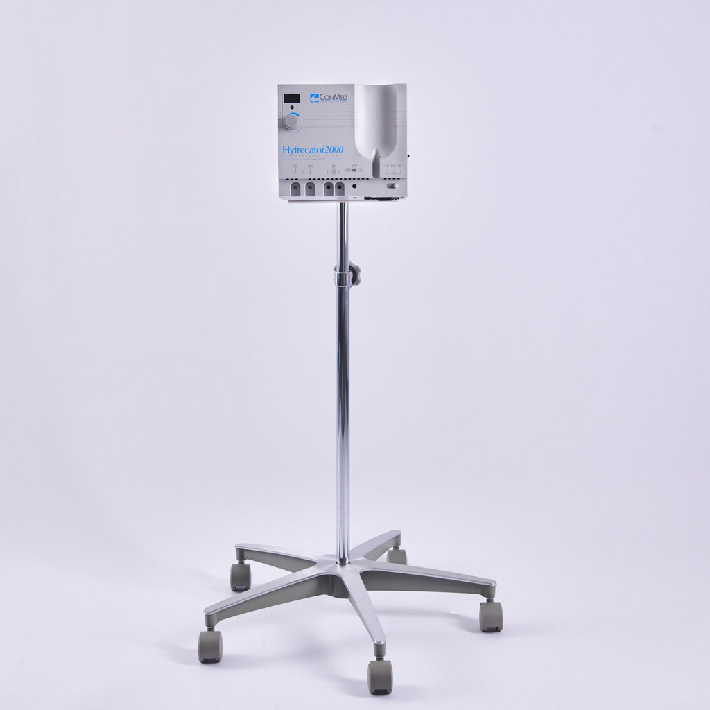 A mobile stand for the Hyfrecator 2000 